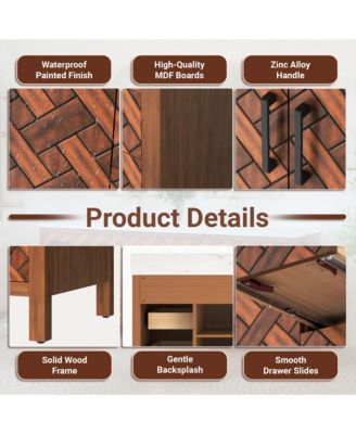 48" Fully Assembled Bathroom Vanity with Engineered Stone Top, Solid Wood Frame and Built-in Outlet