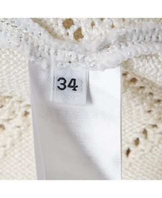 Women's Ivory Lurex Knit Sleeveless Mini Dress