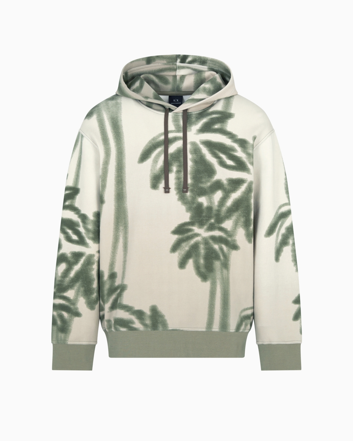 A|X Armani Exchange Men's Long Sleeve Palm Tree Print Hoodie