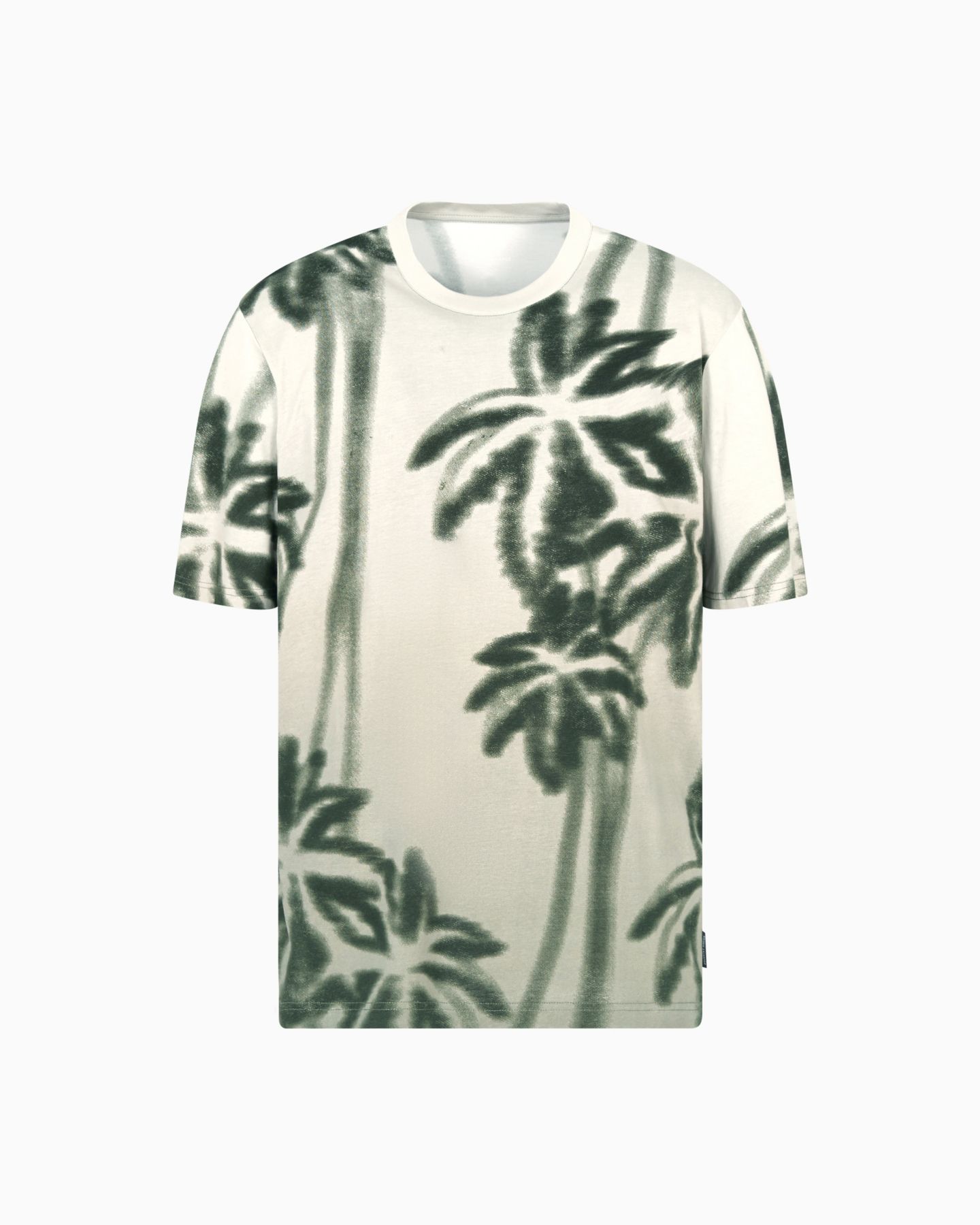 Мужская футболка A|X Armani Exchange Short Sleeve Palm Tree Print Crewneck, цвет: Разноцветный — фото 2