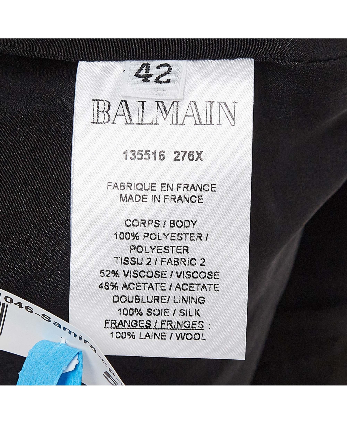 Pre-Owned Balmain Women's Purple Fringe Trim Sequin Pants