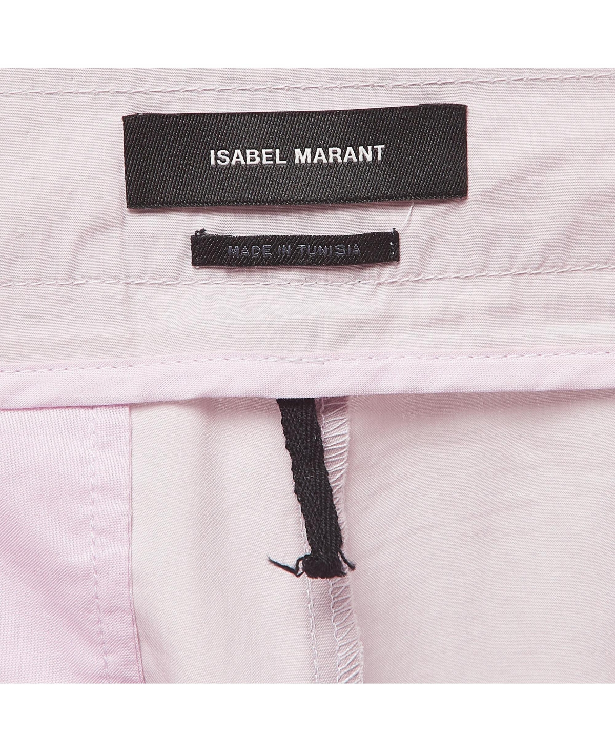 Pre-Owned Isabel Marant Women's Light Purple Cotton Pleated Trousers