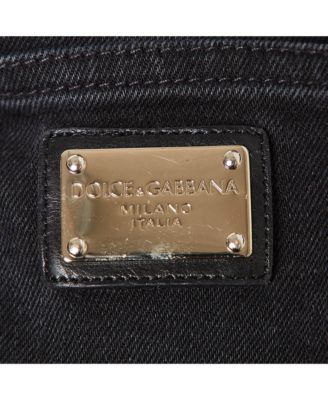 Women's Black Denim Mini Skirt