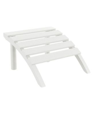 No-Tools Outdoor HDPE Patio Adirondack Chair with Patio Ottoman