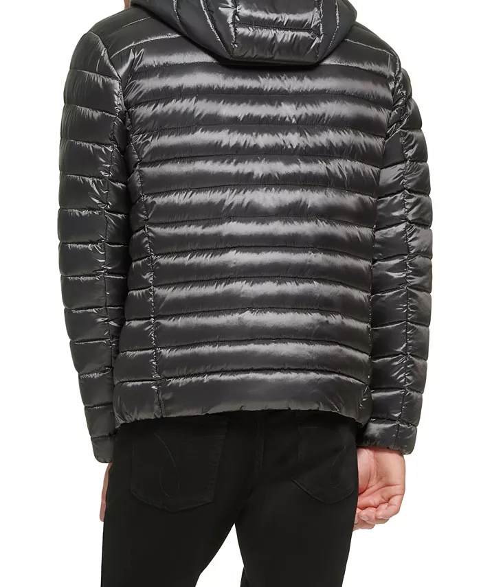 Men's Hooded & Quilted Packable Jacket - thumbnail 5