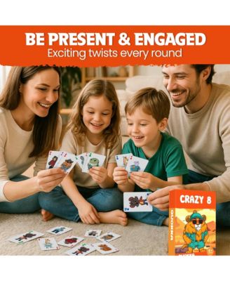Crazy 8 Card Games for Kids  Fun Family Game with Cute Animals, Playdates, Family Time