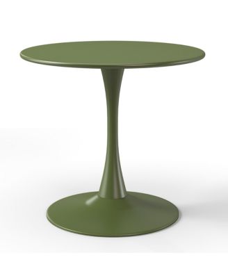 5-Piece Outdoor Metal Dining Table Set And Stackable Resin Patio Chairs