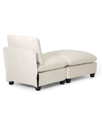 68.5" Chenille Upholstered Indoor Chaise Lounge Chair