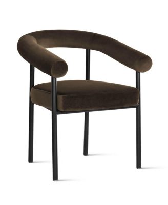 3-Piece Modern Dining Set, 35'' Round Pedestal Table with Velvet Upholstered Armchairs, Small Kitchen or Apartment Set