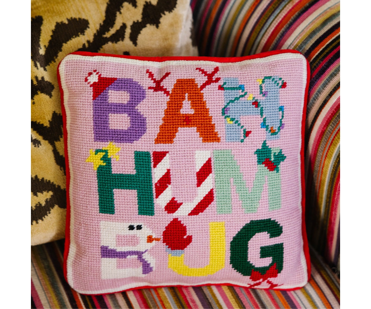 Furbish Needlepoint Pillow – Holiday Collection
