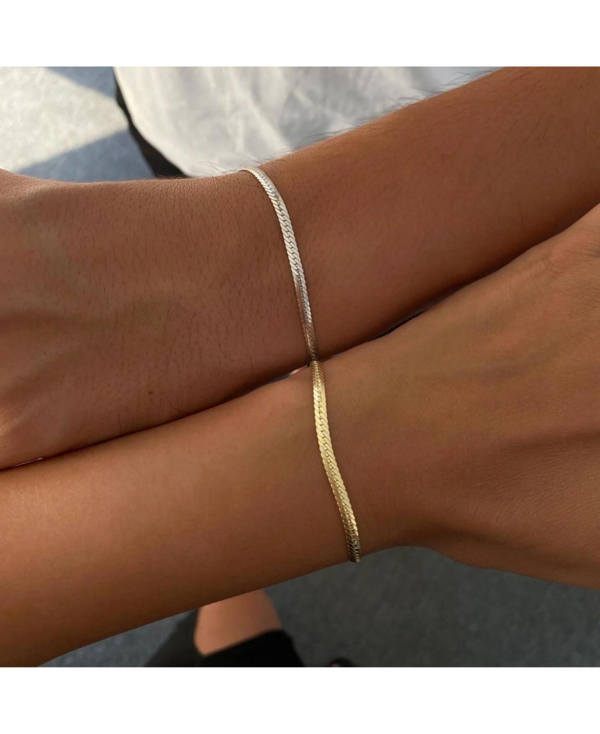 Spero London Italian Sterling Silver Herringbone Bracelet