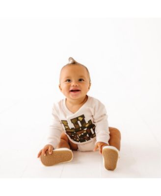 Baby Boys Lil Bro Camo Patch Long Sleeve Romper