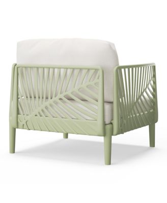 Modern Outdoor Polypropylene Resin Deep Seating Patio Club Chair (Set of 2)