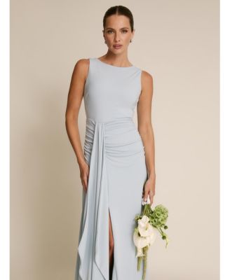 Women's Drape Gathered Sleeveless Stretch Dress