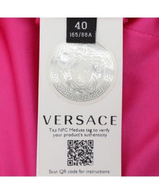 Women's Pink/silver Satin Baroque Cutout Midi Shirt Dress