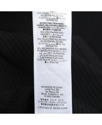 Women's Black/green Jersey Flounced Plunge Neck Dress