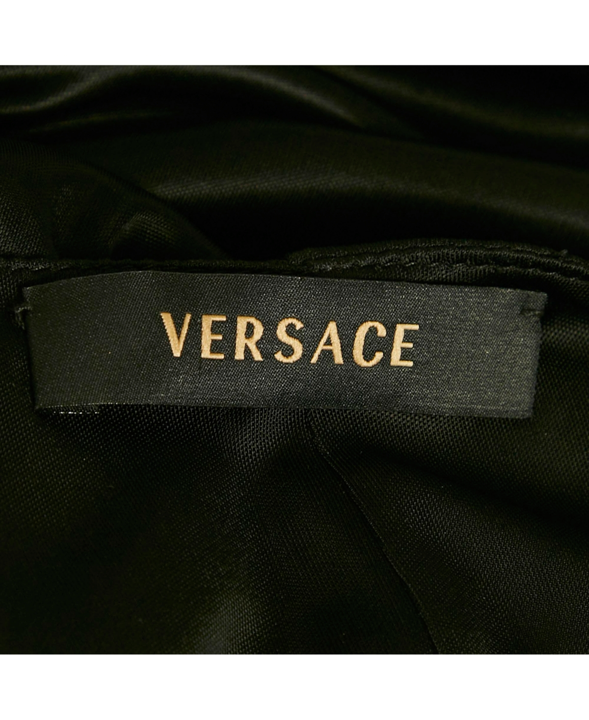 Pre-Owned Versace Women's Black Jersey & Silk Halter Neck Backless Belted Mini Dress