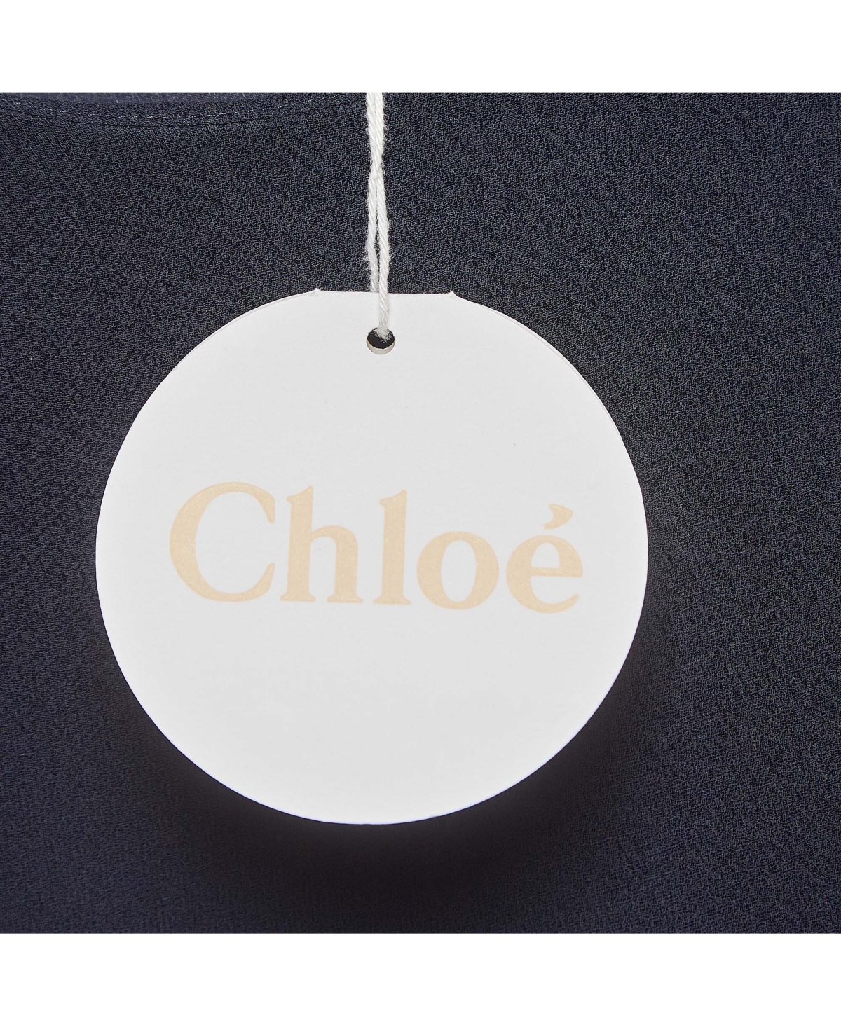 Pre-Owned Chloe Women's Navy Blue Crepe Tie-Up Detail Anthraci Robe Dress