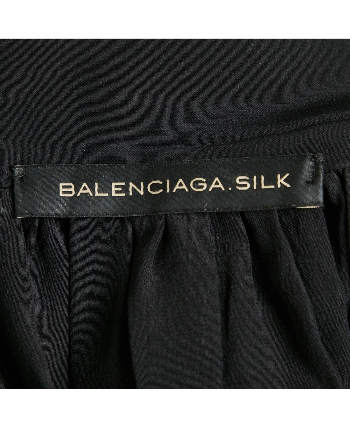 Pre-Owned Balenciaga Women's Black Silk Halter Neck Asymmetric Dress