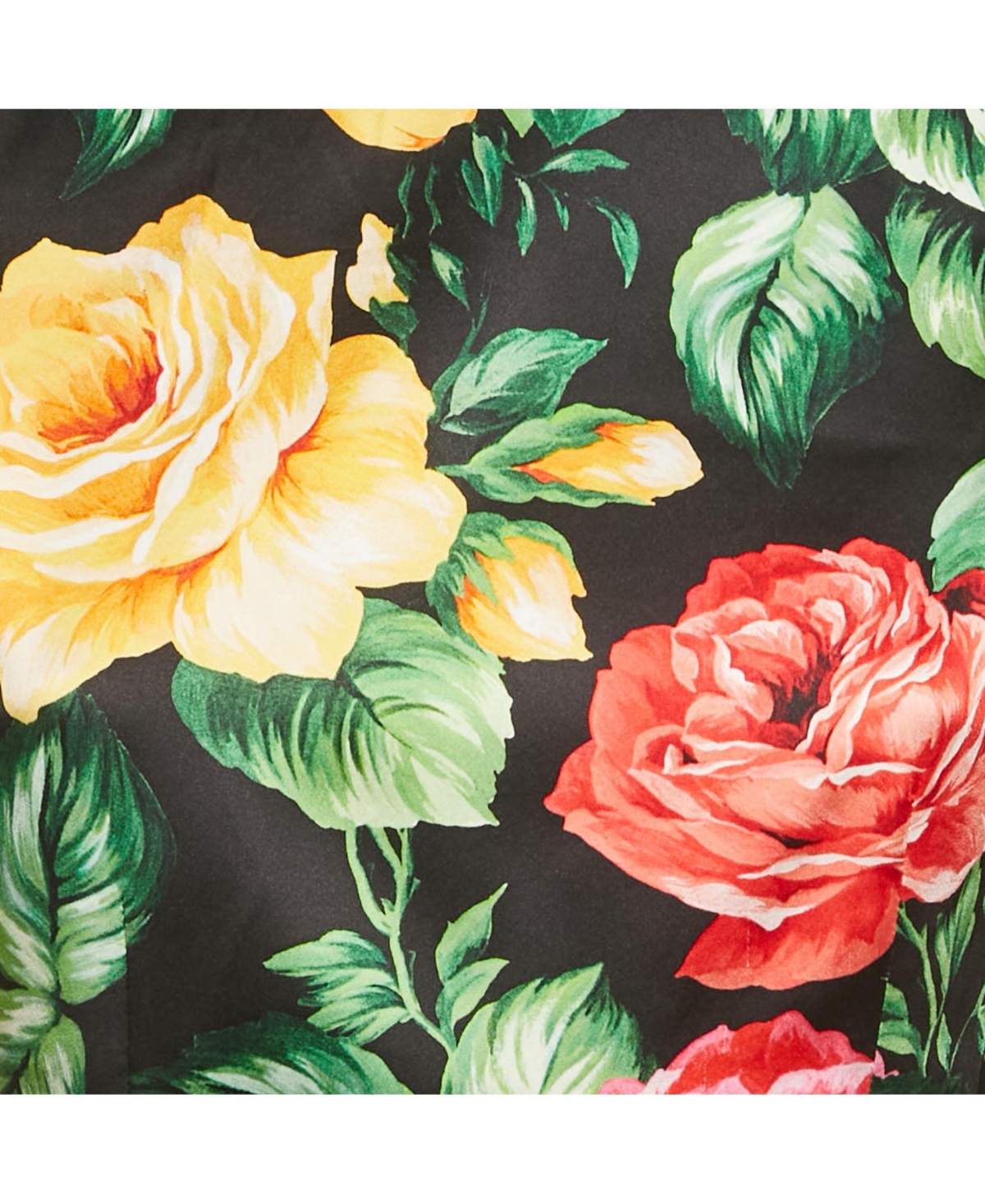 Pre-Owned Dolce & Gabbana Women's Black Floral Print Satin Puff Sleeve Mini Dress