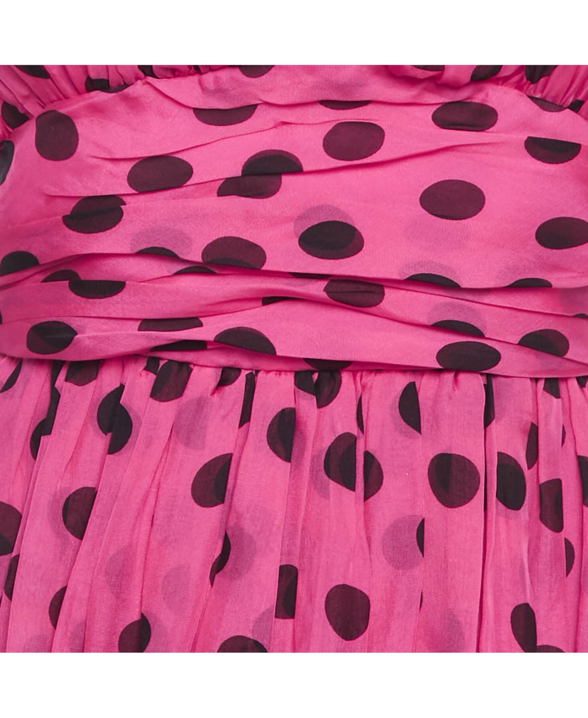 Pre-Owned Dolce & Gabbana Women's Pre-Owned D&g Pink Polka Dot Silk Neck Tie Detail Mini Dress