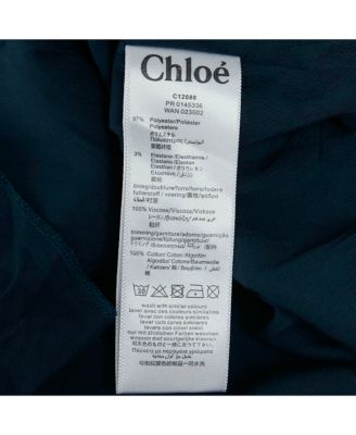 Women's Blue Crepe Ruffled Lace Overlay Detail Dress