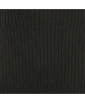 Women's Pre-Owned Chlo&eacute Black Rib Knit High Neck Flared Midi Dress