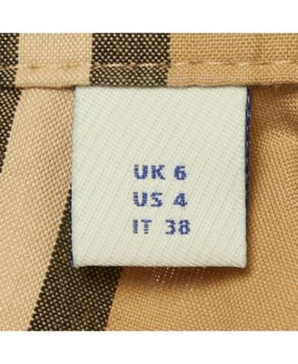 Women's Beige Vintage Check Print Cotton Wrap Around Mini Dress