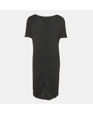 Women's Black Crepe Shift Dress