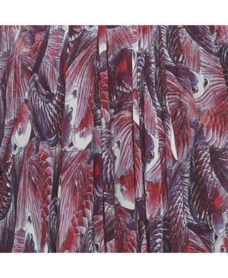 Women's Purple Printed Strapless Midi Dress