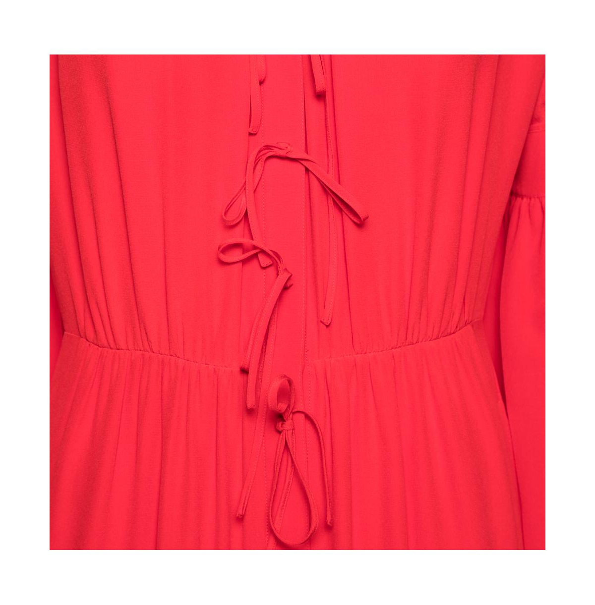 Pre-Owned Burberry Women's Red Silk Button Down Maxi Dress