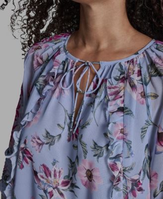 Women's Long-Sleeve Tie Detail Pull-On Top