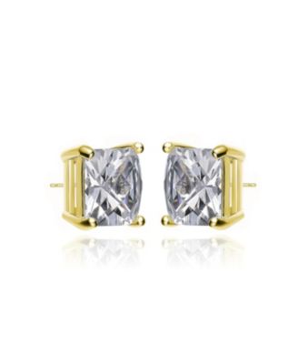 Sterling Silver Cubic Zirconia Square Studs