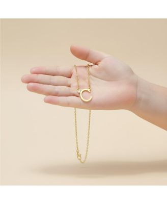 Timeless 14K Gold Plated Brilliant Cubic Zirconia Initial Necklace