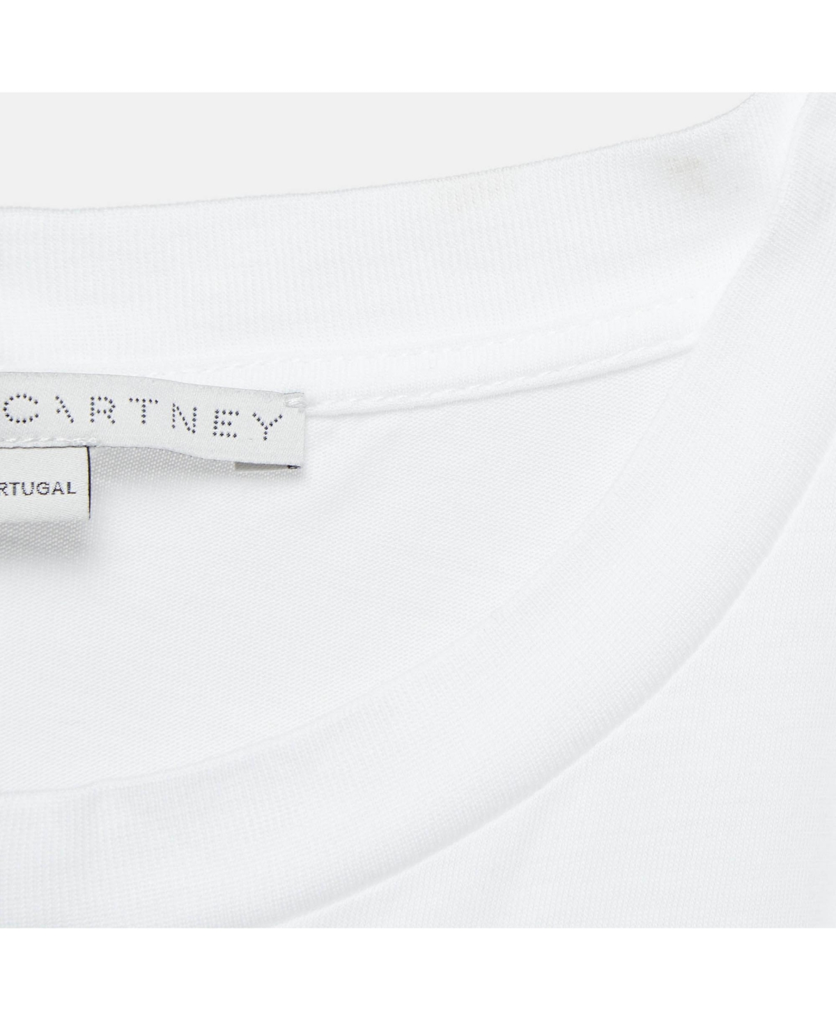 Pre-Owned Stella Mccartney Women's Black /white Logo Print Jersey Cotton T-Shirt