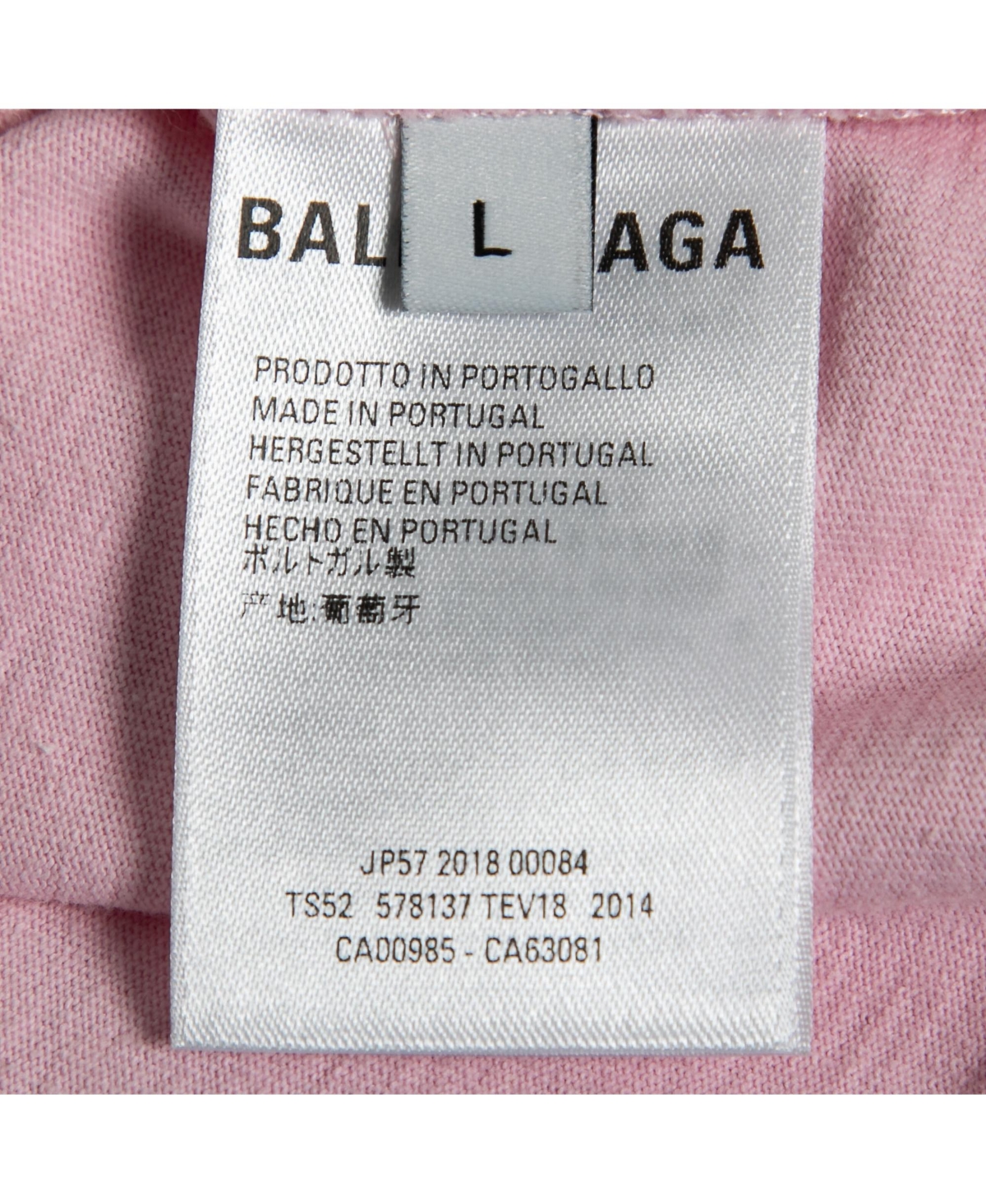 Pre-Owned Balenciaga Women's Pink Cotton Logo T-Shirt