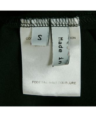 Women's Black Printed Jersey Crewneck T-Shirt