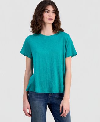 Women's Linen Jersey Crewneck T-Shirt