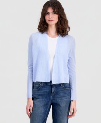 Women's Linen Cotton Open-Front Cardigan