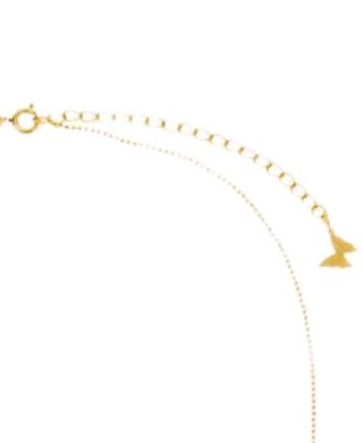 Pave Large Gold Plated Chain Pendant Necklace