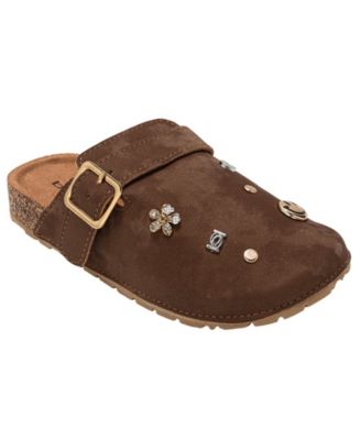 Girls' 1-13 Ornaments and Buckled Details Slip-On Footbed Clogs