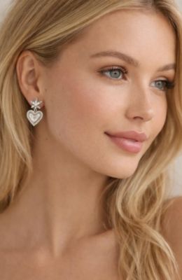 Bloom Heart Drop Earrings