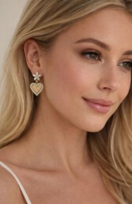 Bloom Heart Drop Earrings