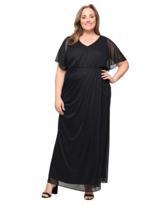 Plus Size V-Neck Maxi Dress