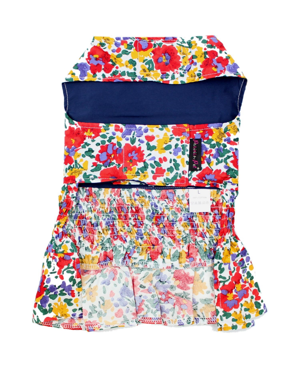 Parisian Pet Ruched Waist Floral Artsy Dress