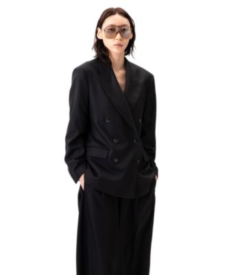 Women's Double-Breasted Cashmere Suit Blazer