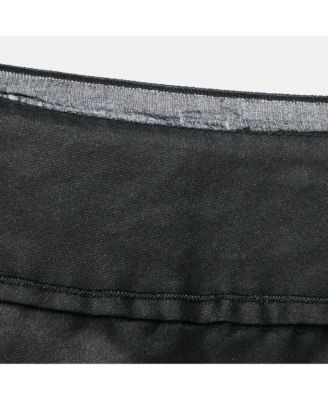 Women's Black Crepe Pleated Mini Skirt