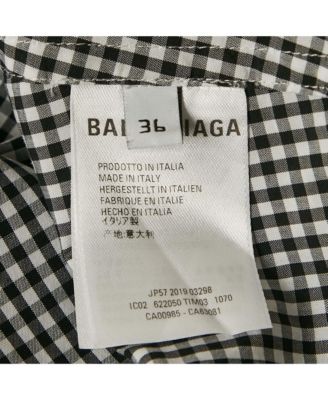 Women's Monochrome Gingham Cotton Oversized Shirt