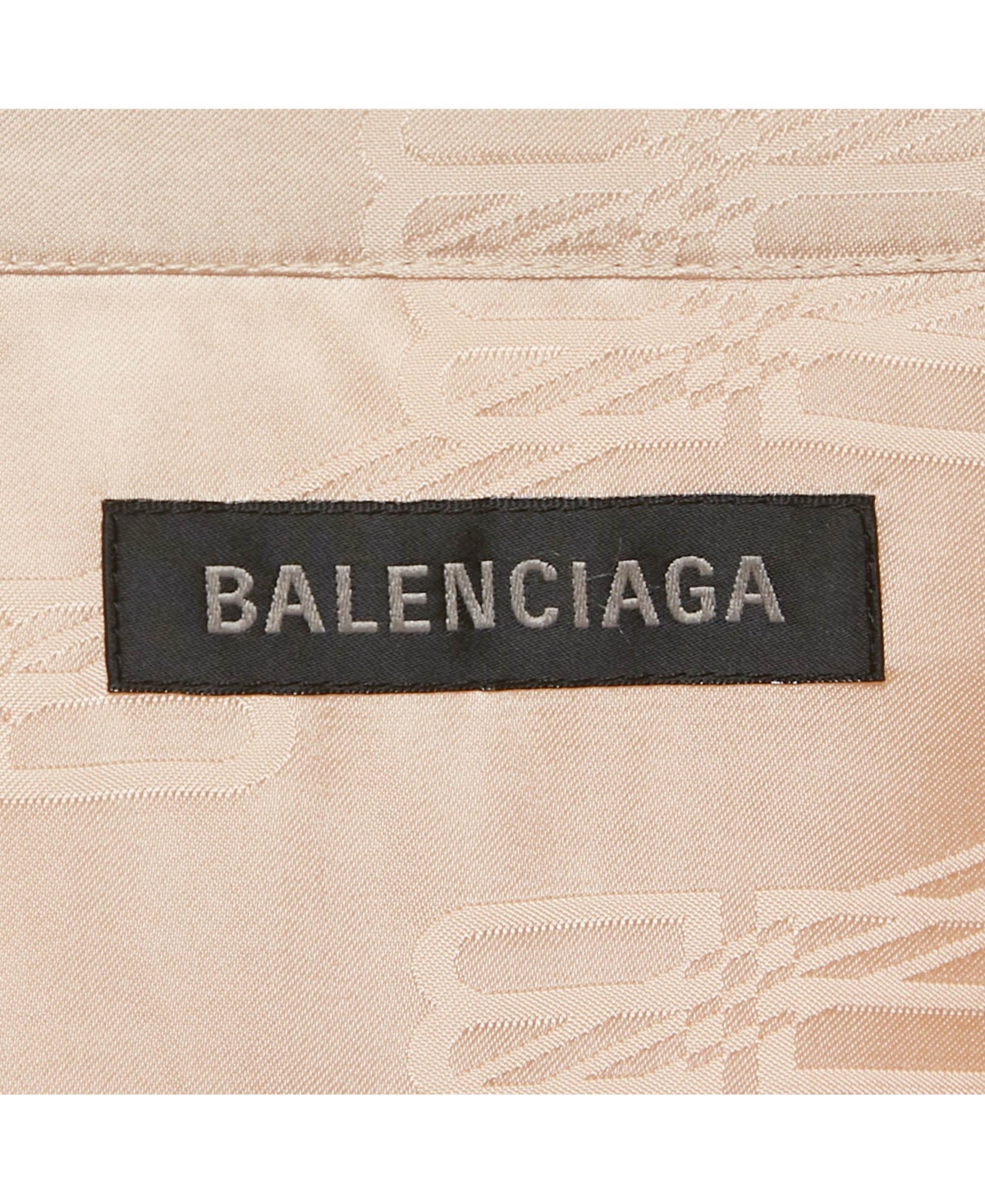 Pre-Owned Balenciaga Women's Logo Jacquard Satin Shirt