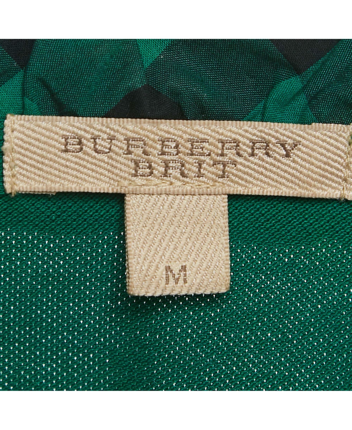 Pre-Owned Burberry Women's Checks Collar Cotton Pique T-Shirt